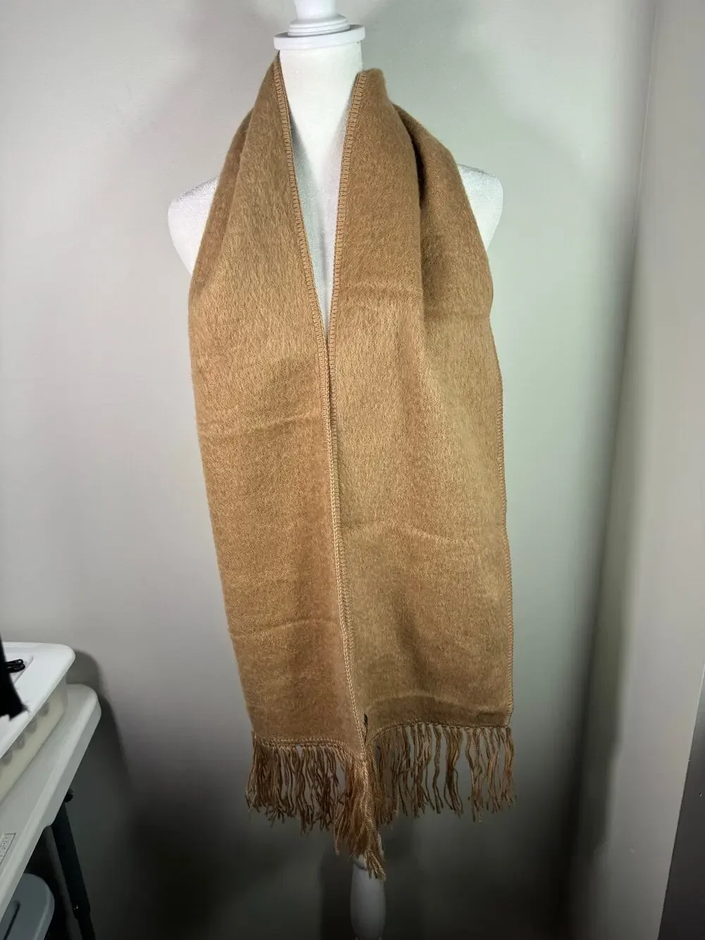 Tan Beige Arte Sania Textil Alpaca Scarf
